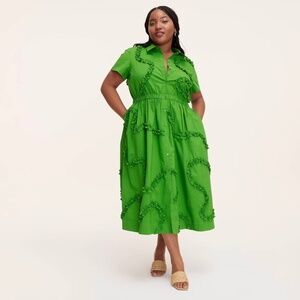 Kate Spade x Target Plus Ribbon Short Sleeve Midi Shirtdress
